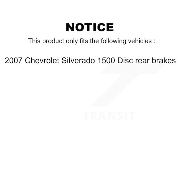 Front Rear Semi-Metallic Brake Pad Kit For 2007 Chevrolet Silverado 1500 Disc Rear Brakes